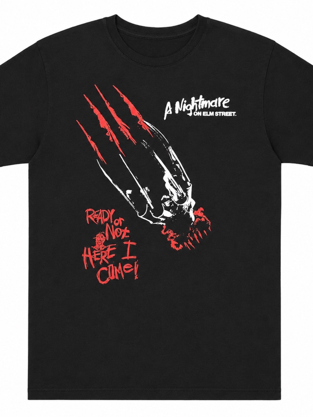 A Nightmare on Elm Street Graphic Tee - Black with Red & White Print